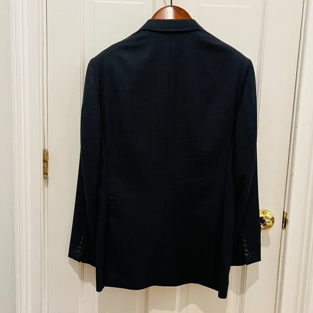 Mens 40 R J CREW Ludlow X Tollegno 1900 Solid Charcoal Grey Wool Suit Jacket - Picture 12 of 16